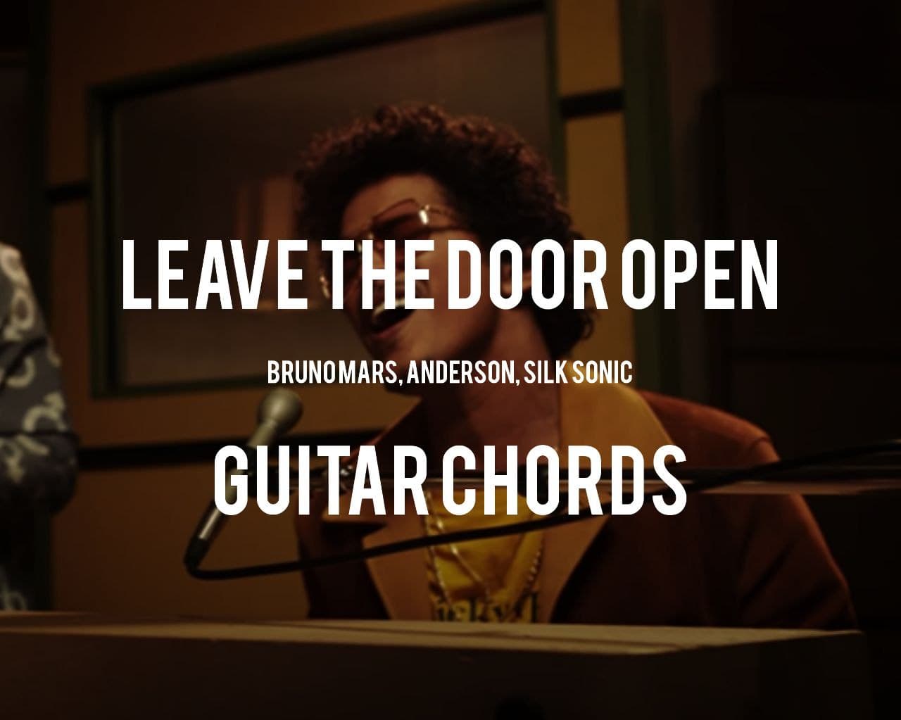 Leave the door open guitar chords